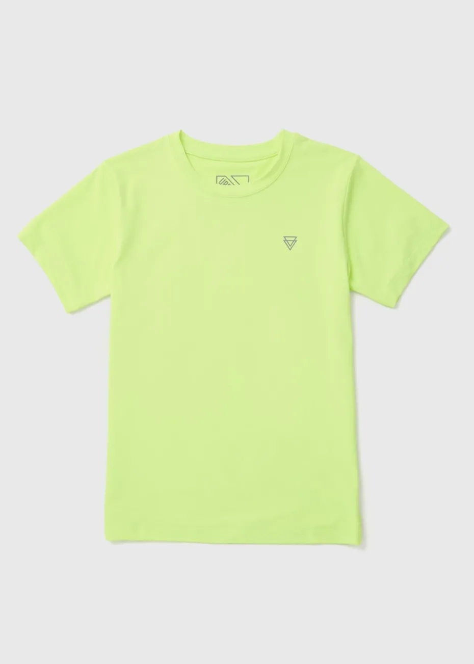 Boys Lime Textured Sports T-Shirt (7-13yrs)