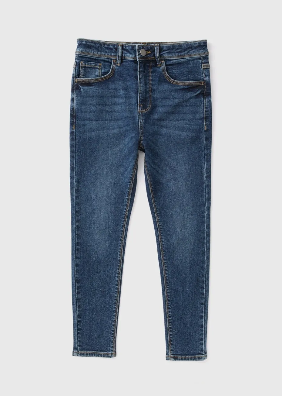 Boys Mid Wash Denim Skinny Jeans (7-16yrs)