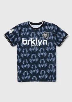 Boys Navy Brklyn Football T-Shirt (7-15yrs)