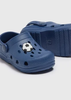 Boys Navy Football Clogs (Younger 4/5-Older 5/6)