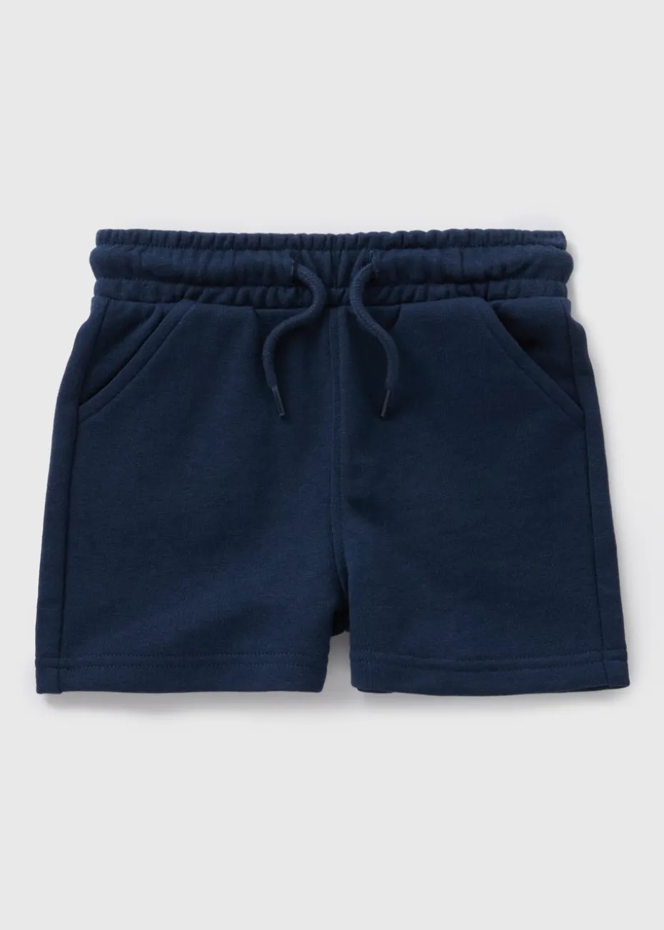 Boys Navy Jogger Shorts (1-7yrs)