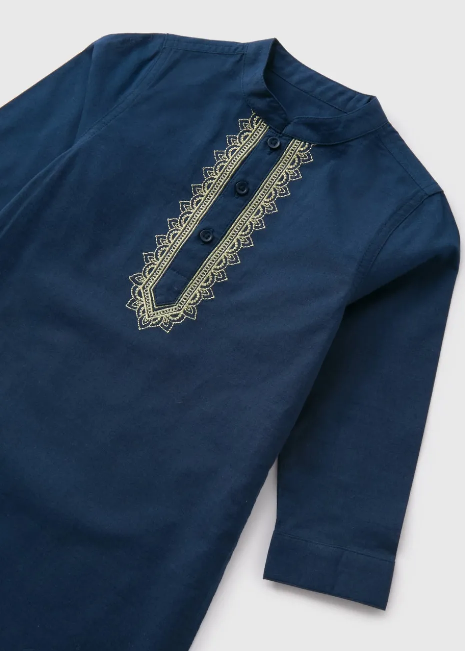 Boys Navy Kurta Shirt (1-7yrs)