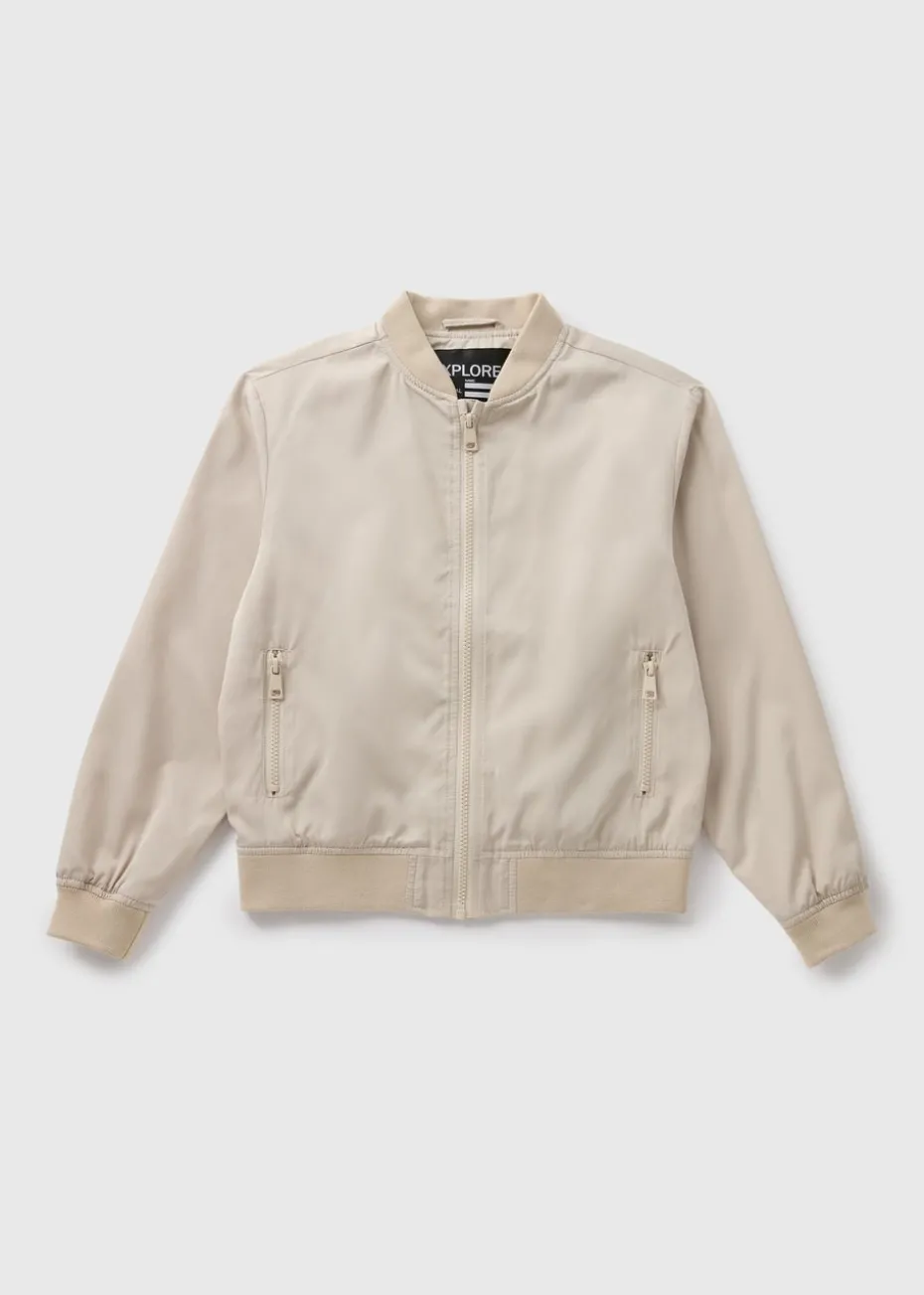 Boys Stone Bomber Jacket (7-15yrs)