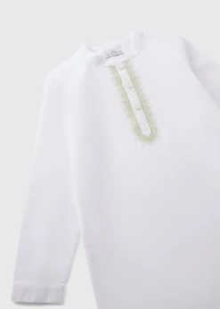 Boys White Kurta Shirt (7-15yrs)