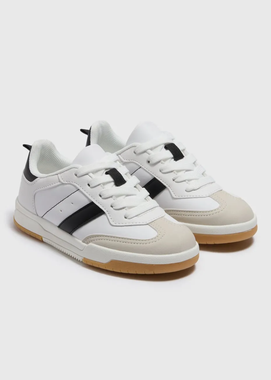 Boys White Lace Trainers (Younger 10-Older 6)