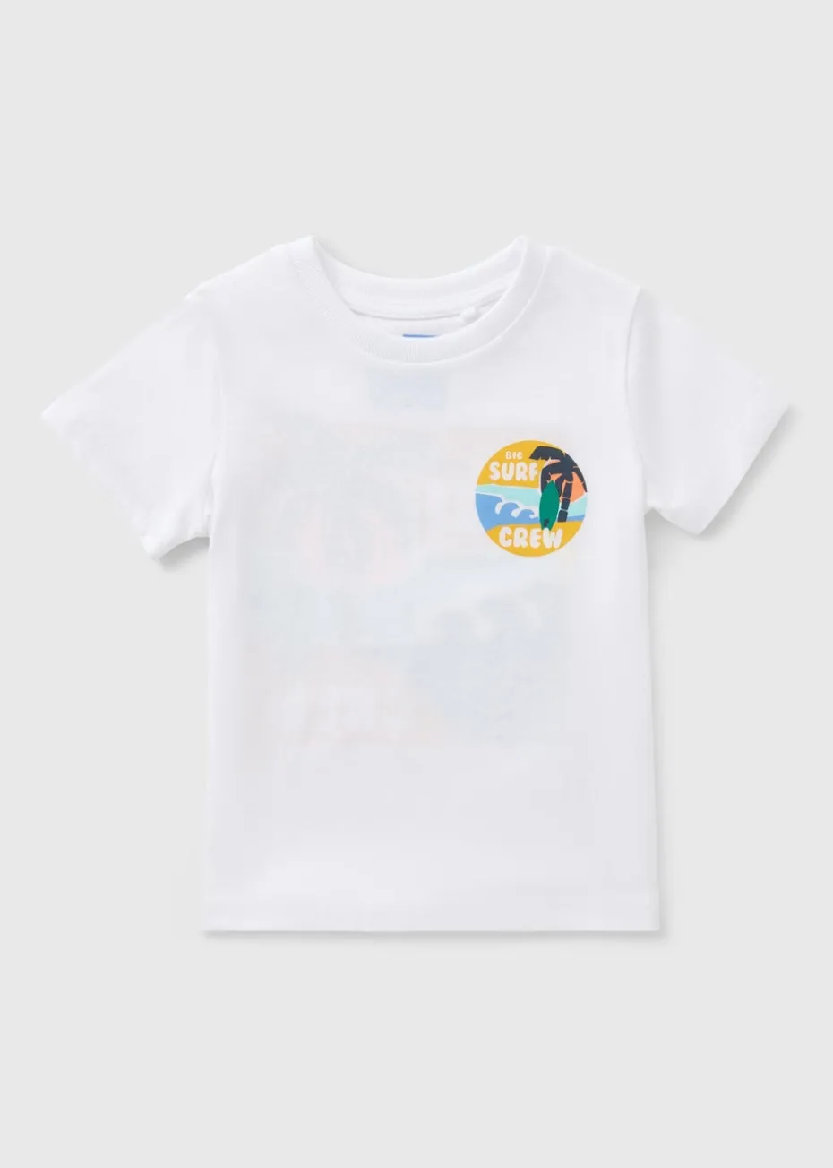 Boys White Palm Tree T-Shirt (1-7yrs)