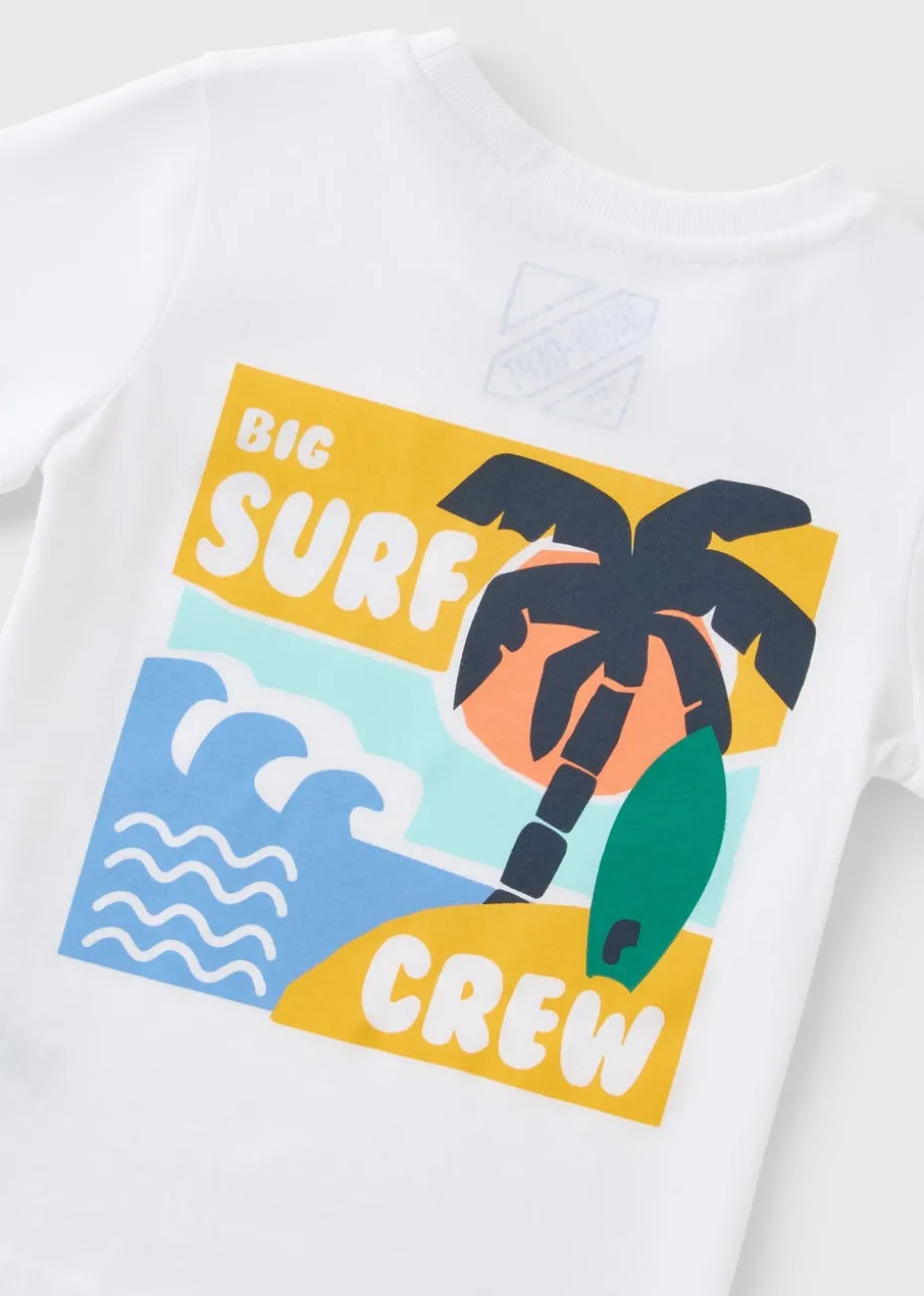 Boys White Palm Tree T-Shirt (1-7yrs)