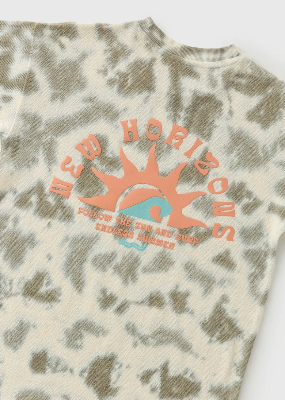 Boys White Tie Dye T-Shirt (7-15yrs)