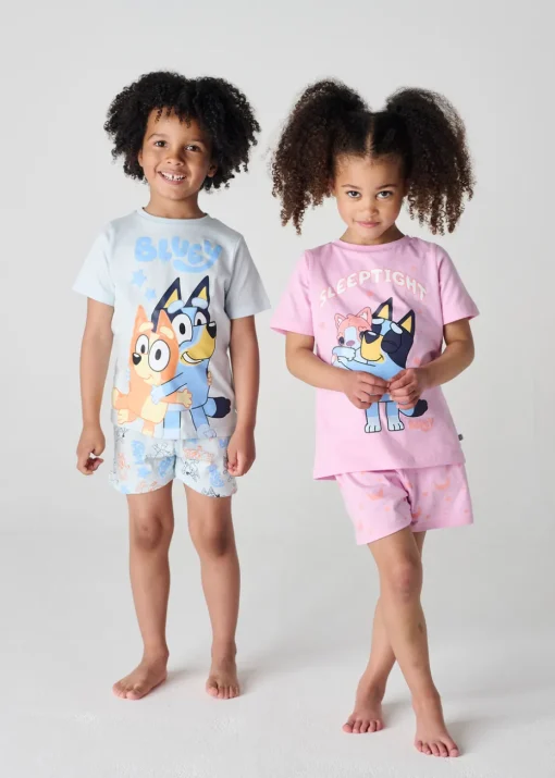 Brand Threads Bluey Blue Short Pyjama Set (12 months-5 years)