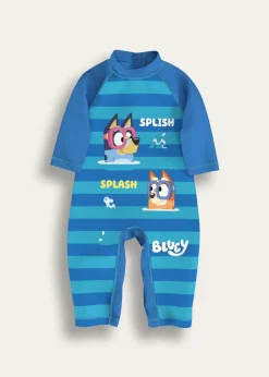 Brand Threads Bluey Blue Swim Set Blue (12 Months -5 Years)
