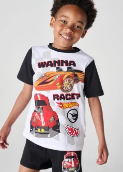Brand Threads Hot Wheels Black Short Pyjama Set (3-8 years)