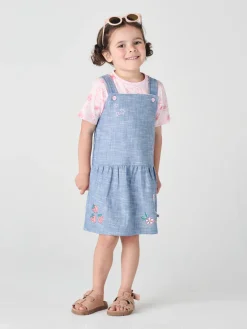 Brand Threads Peppa Pig Pink Daywear Pinafore Dress (12 Months - 5 Years)