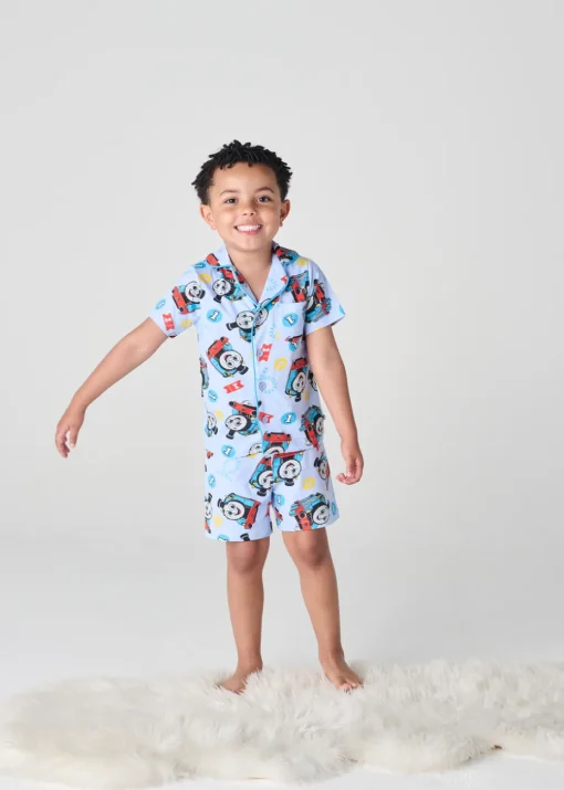 Brand Threads Thomas The Tank Engine Blue Short Pyjama Set (12 Months - 5 Years)