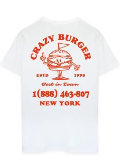 Brands In Crazy Burger White Graphic T-Shirt