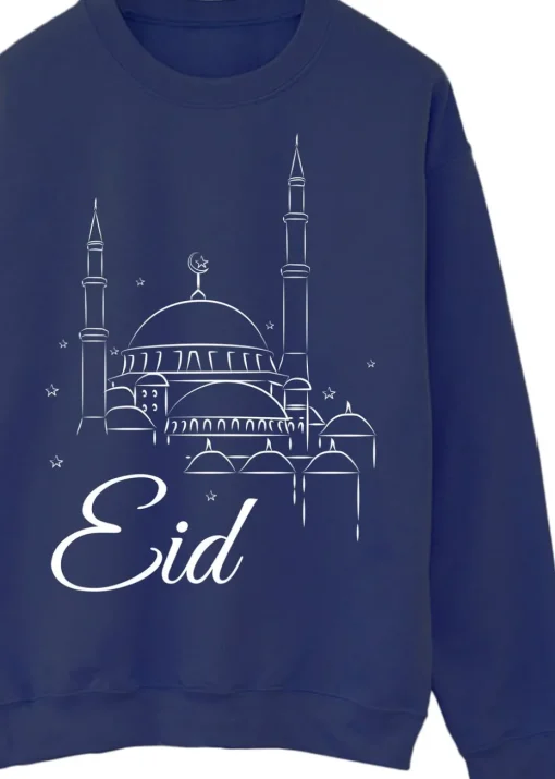 Brands In Eid Mosque Outline Navy Sweatshirt