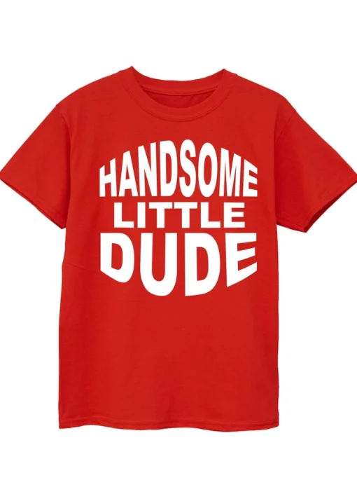 Brands In Handsome Little Dude Kids Red T-Shirt (3-13 Years)