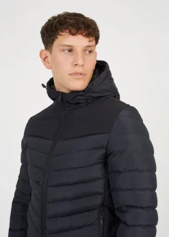 Brave Soul Black Padded Soft Shell Hooded Jacket