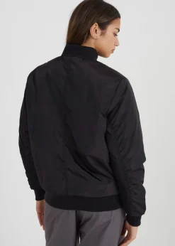 Brave Soul Black Ruched Sleeve Oversized Bomber Jacket