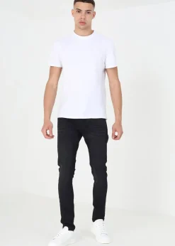 Brave Soul Charcoal Cotton Blend Skinny Fit Denim Jeans