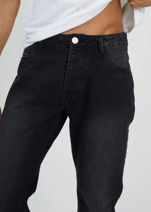 Brave Soul Charcoal Cotton Loose Fit Denim Jeans