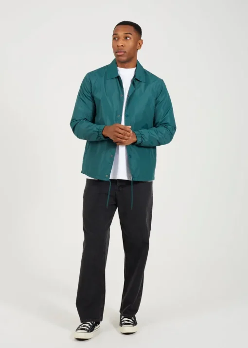 Brave Soul Green Lightweight Coach Style Jacket