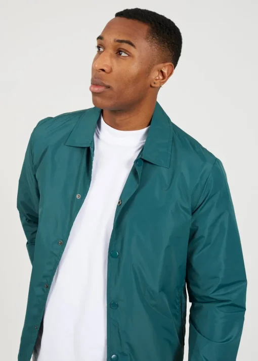 Brave Soul Green Lightweight Coach Style Jacket