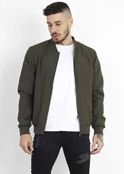 Brave Soul Khaki Bomber Jacket