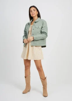 Brave Soul Khaki Denim Jacket