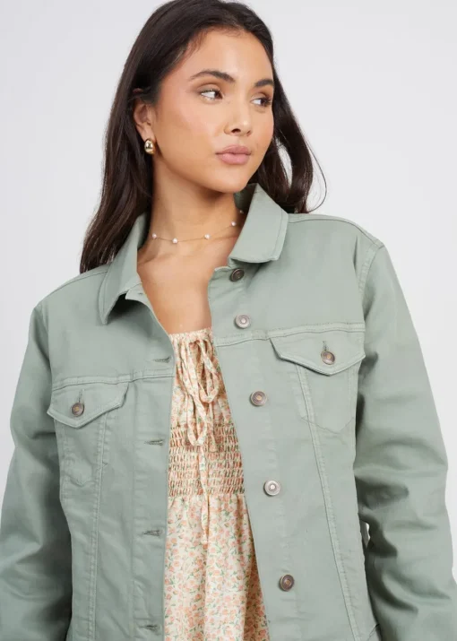 Brave Soul Khaki Denim Jacket