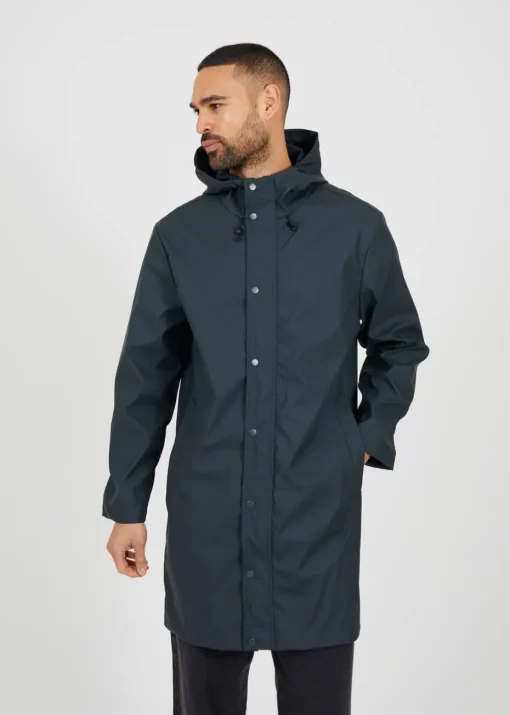 Brave Soul Khaki Rubberised Hooded Parka Style Jacket