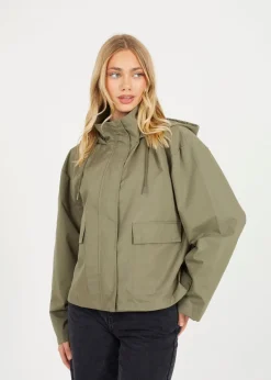 Brave Soul Khaki Short Coated Jacket