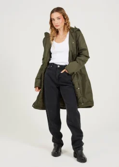 Brave Soul Khaki Shower Resistant Padded Parka Jacket