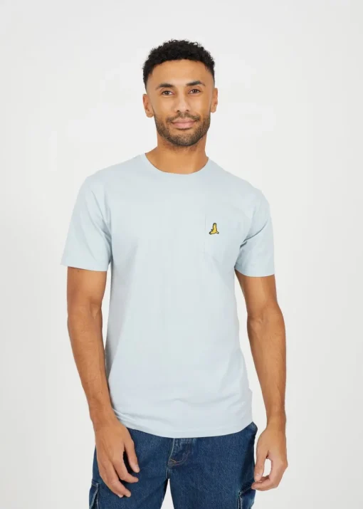 Brave Soul Light Blue 3 Pack Crew Neck T Shirts