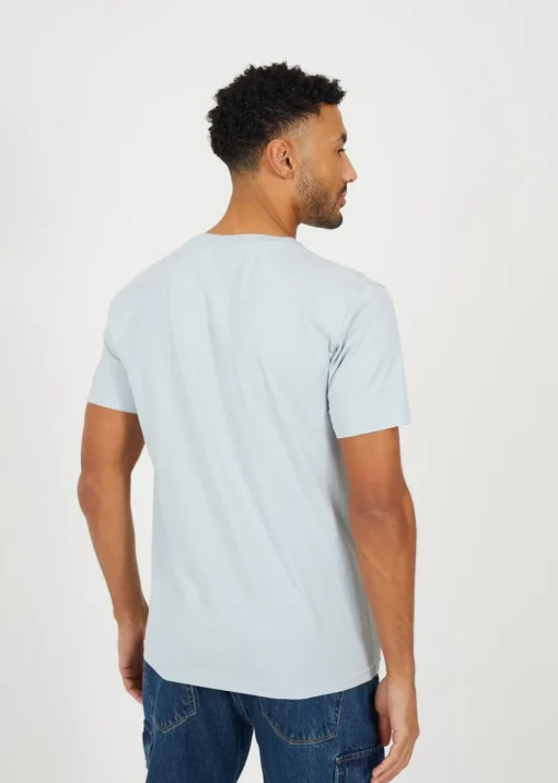Brave Soul Light Blue 3 Pack Crew Neck T Shirts