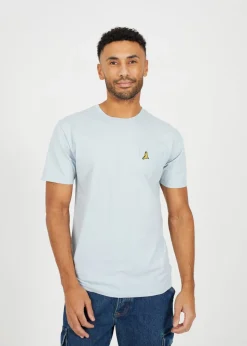 Brave Soul Light Blue 3 Pack Crew Neck T Shirts