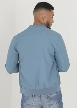 Brave Soul Light Blue Bomber Jacket