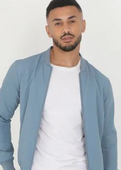 Brave Soul Light Blue Bomber Jacket