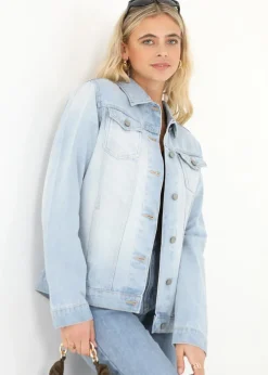 Brave Soul Light Blue Oversized Denim Jacket