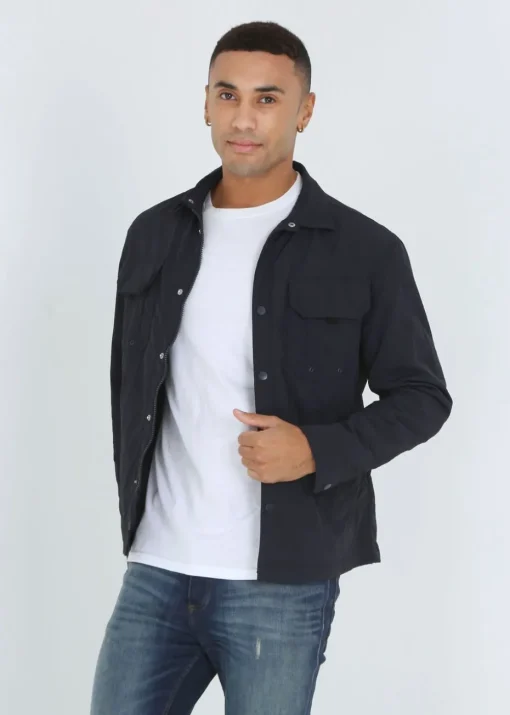 Brave Soul Navy Lightweight Shacket