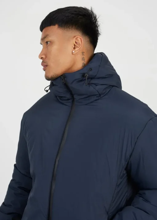 Brave Soul Navy Padded Hooded Jacket