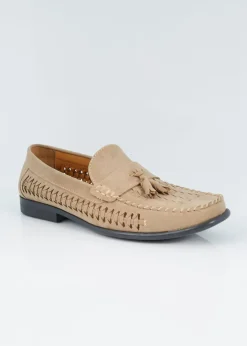 Brave Soul Sand Faux Suede Woven Loafers
