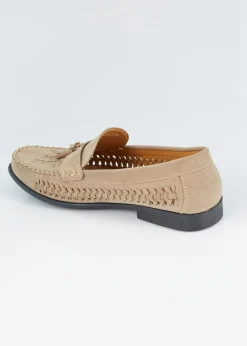 Brave Soul Sand Faux Suede Woven Loafers