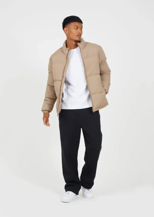 Brave Soul Stone Funnel Neck Padded Jacket