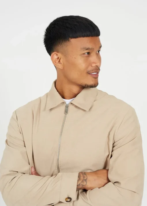 Brave Soul Stone Lightweight Harrington Jacket