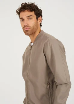 Brave Soul Taupe Bomber Jacket