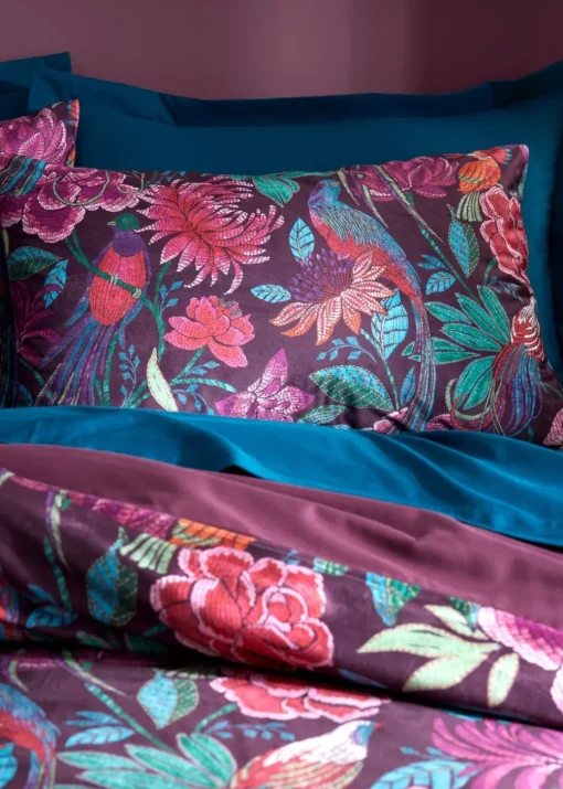Bridgerton By Catherine Lansfield Kate Floral Soft Velvet Duvet Cover Set