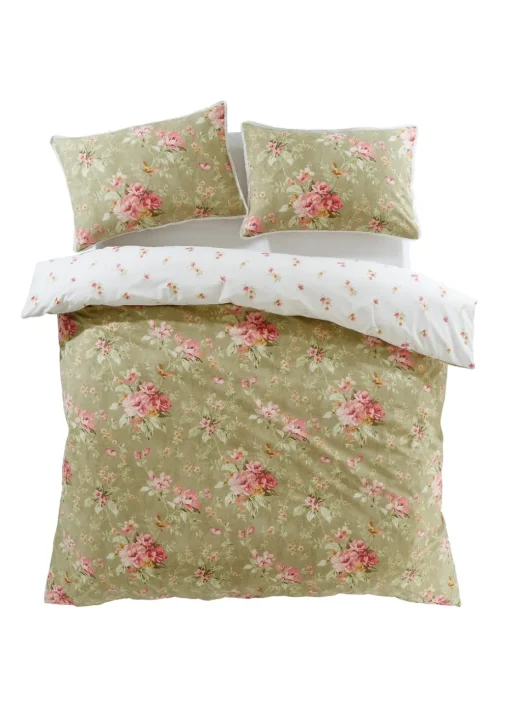 Bridgerton By Catherine Lansfield Penelope Floral Reversible Duvet Cover Set