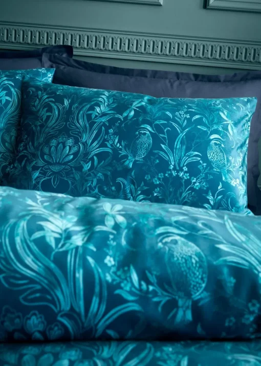 Bridgerton By Catherine Lansfield Regal Birds Soft Velvet Duvet Cover Set