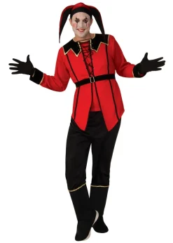 Bristol Novelty Black/Red Court Jester Costume
