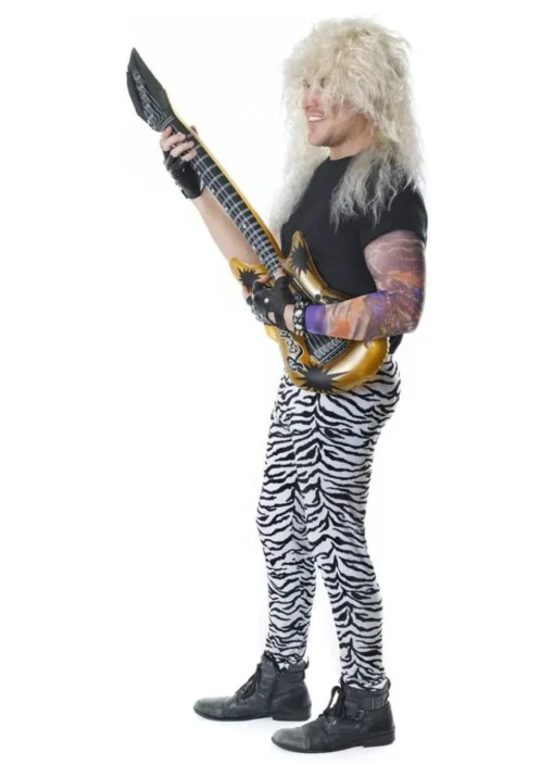Bristol Novelty White/Black Zebra Print Costume Trousers